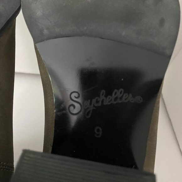 Seychelles Women's In A Trance Gray Leather Stacked Heel Ankle Booties Size 9 - Picture 7 of 9